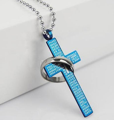 Christian Bible Prayer Cross Pendant Necklace eprolo