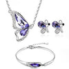 Butterfly Jewelry Sets Necklace Earring Bracelet eprolo