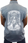 Sleeveless Shirt White Shut Up & Ride Biker SHORE TRENDZ