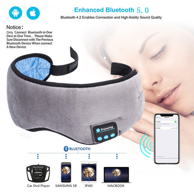 Wireless Stereo Bluetooth Earphone Sleep Mask Phone Headband Sleep Soft Earphones Sleeping Eye Mask Music Headset eprolo