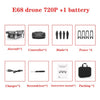 E68 Drone HD wide angle 4K WIFI 1080P FPV Drones video live Recording Quadcopter Height To maintain Drone CameraVS e58 Dron Toys eprolo