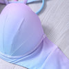 Lace-Up Hollow Out Gradient Bikini Set Hypersku