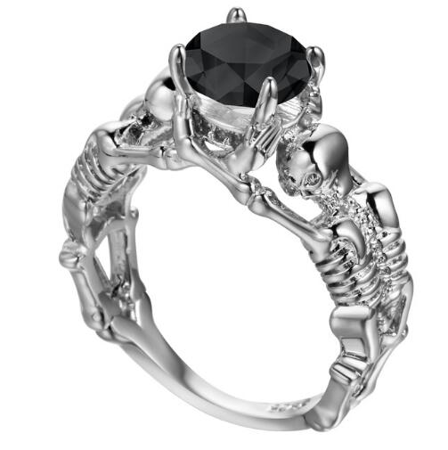 Ghost Evil Skull Skeleton Ring Men Jewelry