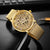 SOXY Luxury Skeleton Men Watch Women Wrist Watches Fashion Montre Homme 2018 Gold Wrist Watch Men Steel Mesh Men's Watch eprolo