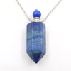 Natural Crystal Hexagonal Perfume Bottle Pendant Necklace  Fluorite Pendant Essential Oil Jar Chain Necklace eprolo