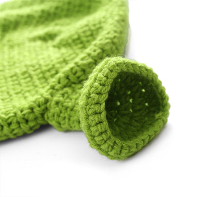 Unisex Balaclava Monster Shrek Hat Wool Winter Knitted Hats Green Party Funny Beanie Skullies Cap for Women Men Pure Handmade eprolo