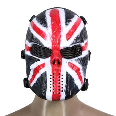 Mask Paintball Full Face Mask Army Games Mesh Eye Shield Mask Halloween eprolo