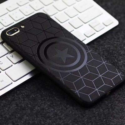 Marvel Avengers Captain America Shield Superhero Case for iPhone 6s 7 8 Plus X 10 Silicone Rubber Cover Ironman coque eprolo