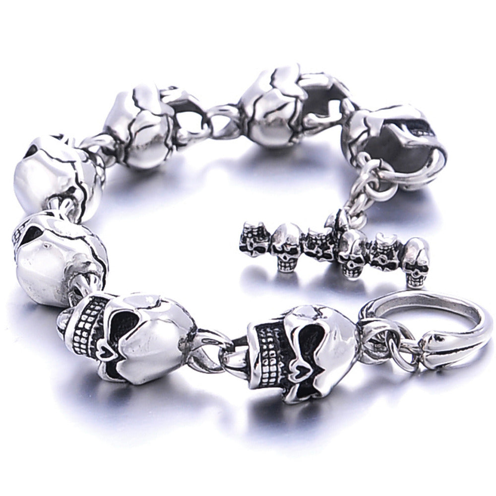 Stainless Steel Skeleton Skull Bracelet For Men eprolo