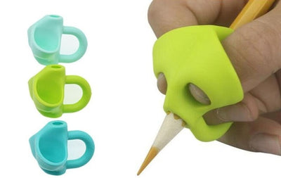 Two-Finger Pen Holder Silicone Baby Learning Writing Tool Correction Device Pencil Set Stationery 3 Piece Set Gift 2 Piece Fish eprolo