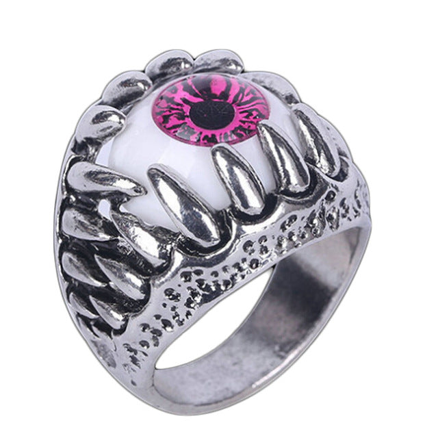 Evil Eye Skull Ring Halloween Jewelry