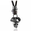Men Halloween Skull Necklace Leather Pendant eprolo