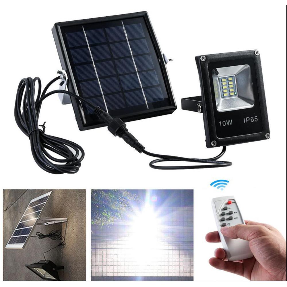 10W LED Waterproof Solar Powered Sensor Flood Light Outdoor Garden Security Lamp eprolo