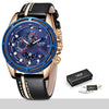 LIGE Watch Men Sport Quartz Clock Leather Mens Watches Top Brand Luxury Gold Waterproof Business Watch eprolo