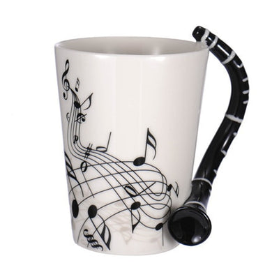 Guitar Ceramic Cup Personality Music Note Milk Juice Lemon Mug Coffee Tea Cup Home Office Drinkware Unique Gift eprolo