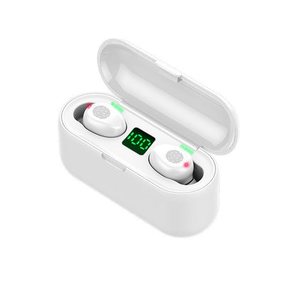 Wireless Earphone Bluetooth V5.0 F9 TWS Wireless Bluetooth Headphone LED Display With 2000mAh Power Bank Headset With Microphone eprolo