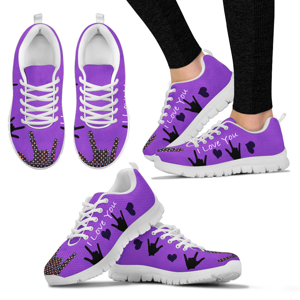 I Love You Women Sneakers - White Getbrewtaps.com