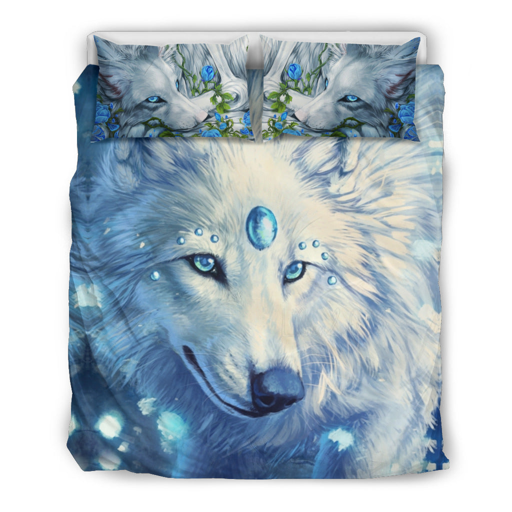 Wolf Blue Bedding Set Getbrewtaps.com