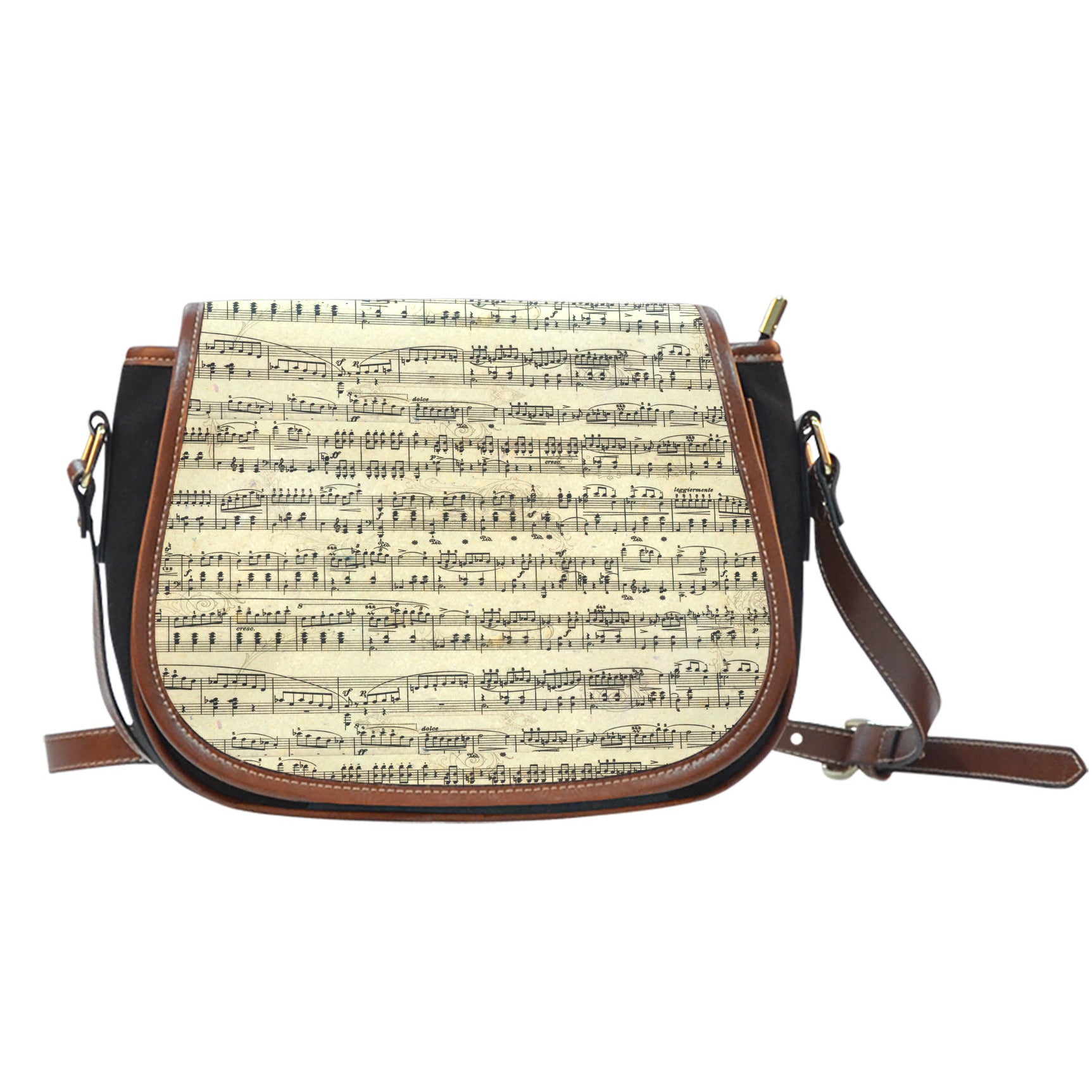 Sheet Music Leather Saddle Bag Getbrewtaps.com