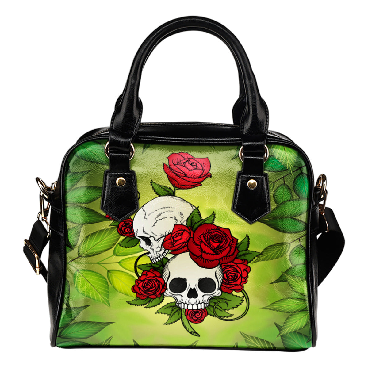 Skulls Leather Shoulder Bag Getbrewtaps.com