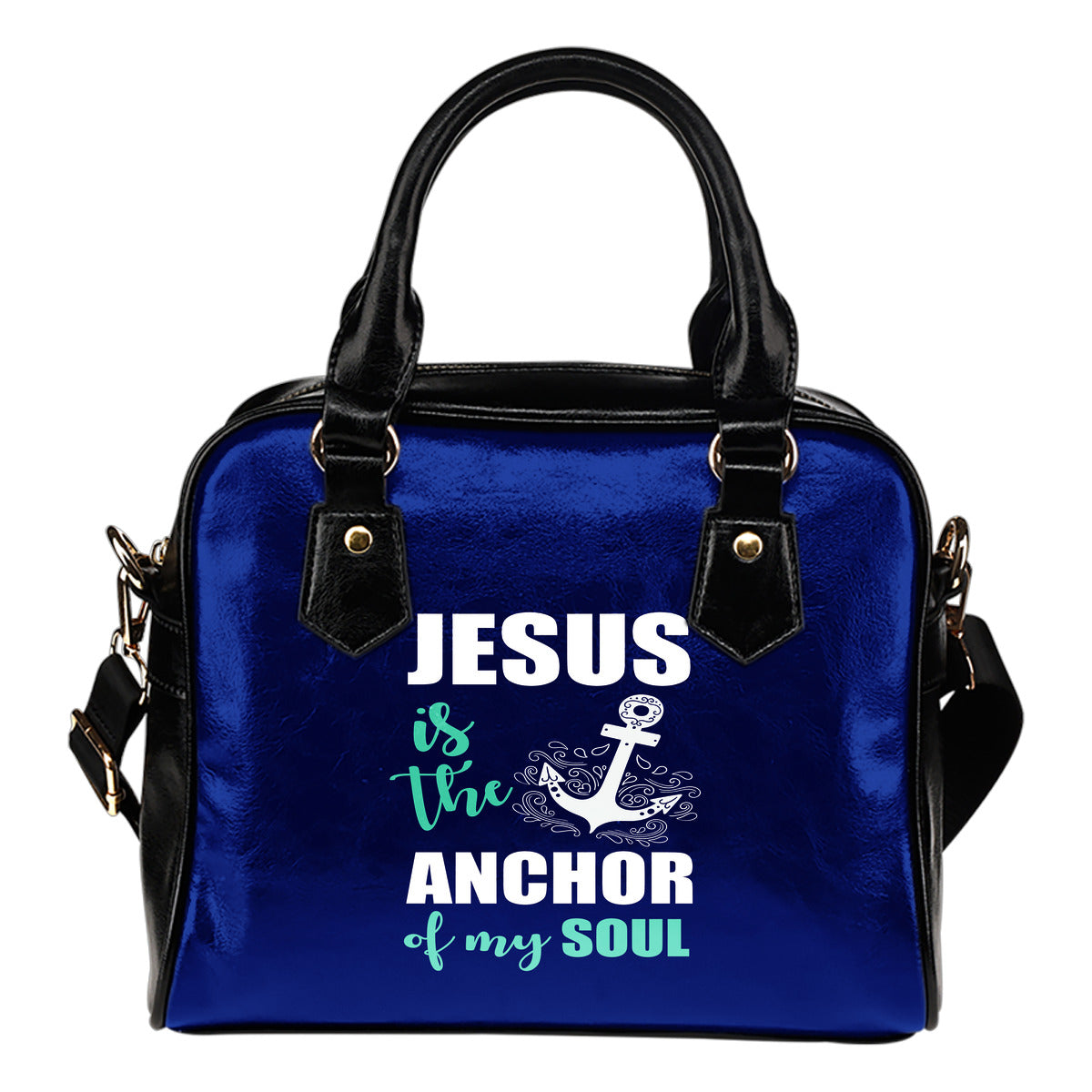 NP Jesus Is The Anchor Leather Shoulder Handbag Getbrewtaps.com