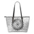 Black Jewel Mandala Small Leather Tote Bag Getbrewtaps.com