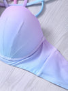 Lace-Up Hollow Out Gradient Bikini Set Hypersku