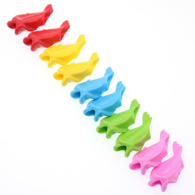Two-Finger Pen Holder Silicone Baby Learning Writing Tool Correction Device Pencil Set Stationery 3 Piece Set Gift 2 Piece Fish eprolo