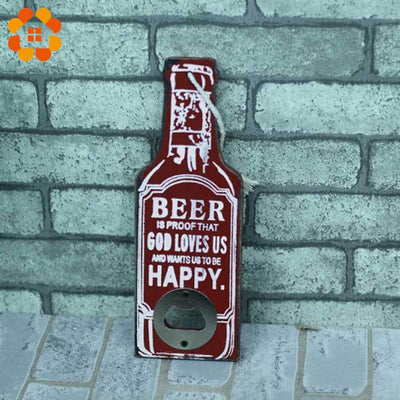Rustic Retro Wooden Multipurpose Beer Bottle Opener DIY Kitchen eprolo