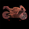 Creative Motorcycle Model 3D Illusion Night Light LED Lamp USB Touch 7 Color Changing Table Decoration Lights Gift eprolo