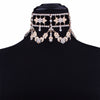 Crystal Rhinestone Choker Necklace Velvet Statement Necklace eprolo