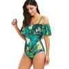 Flounce Floral Tropical One Piece Swimsuit Hypersku