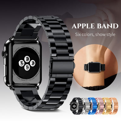 Stainless Steel Strap for Apple Watch Band 38mm 42mm Metal Links Bracelet Smart Watch Strap for Apple Watch Series 1 2 3 4 eprolo