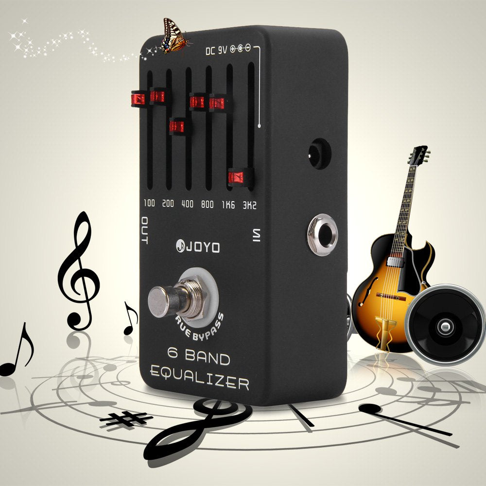JOYO JF - 11 True Bypass Design 6 Band EQ Equalizer Guitar Effect Pedal with Aluminum Alloy Casing eprolo