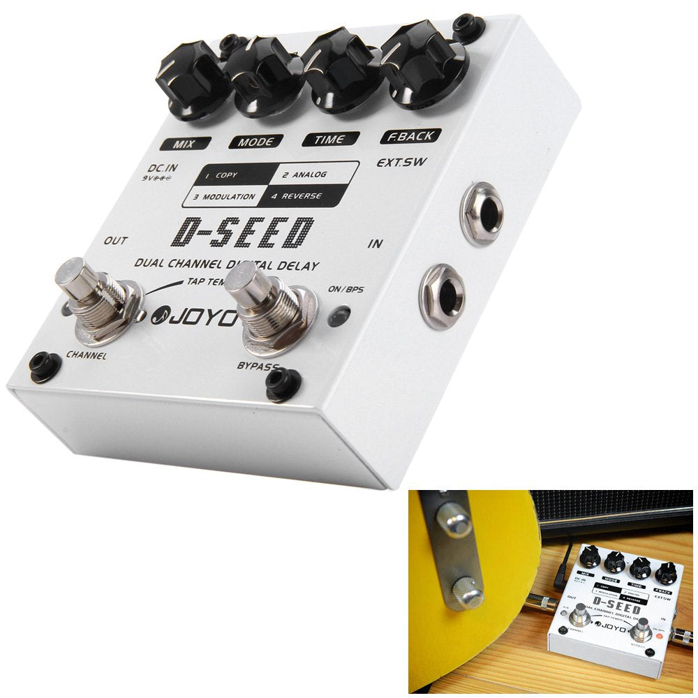 JOYO D - Seed Aluminum Alloy Casing Dual Channel Digital Delay Guitar Effect Pedal with 4 Modes eprolo