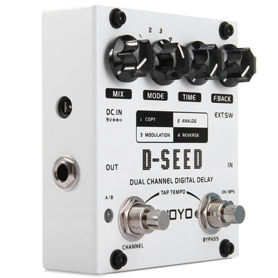JOYO D - Seed Aluminum Alloy Casing Dual Channel Digital Delay Guitar Effect Pedal with 4 Modes eprolo