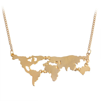 Globe World Map Necklace eprolo