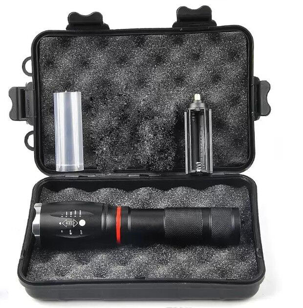 T6 Tactical Flashlight 1000 Lumens Zoom able IPX6 Waterproof Handheld Flashlight With Hidden COB Lighting eprolo