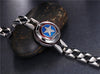Movie The Avengers Silver Alloy Bracelet Captain America Shield Metal Bangle cosplay jewelry eprolo