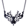 Vintage Deer Pendant Necklace Halloween Jewelry eprolo