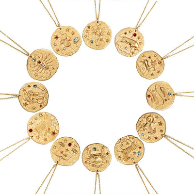 Artilady 12 Zodiac Necklace Pendant necklace Gold Constellation Necklace for Women Jewelry Party Gift eprolo