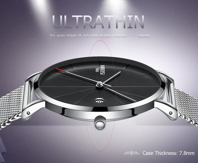NIBOSI Ultra Thin Fashion Men Watch Top Luxury Brand Business Quartz Watches Waterproof Sports Watch eprolo