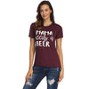 T-Shirt MAMA needs a beer Women's O neck Top Tee eprolo