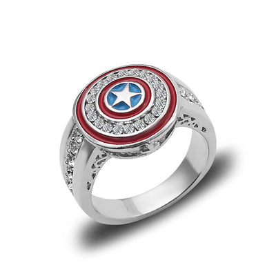 Marvel Cinematic Superhero Marvel's The Avengers Captain America Series Shield Ring eprolo