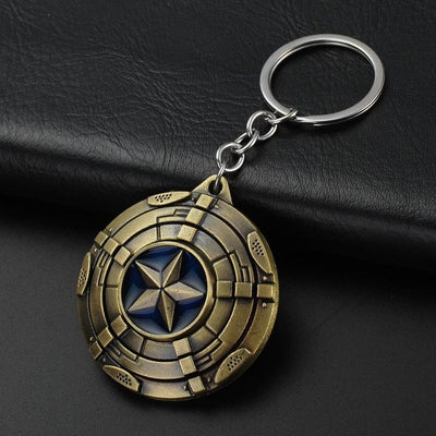 Rotating Captain America Shield Car Keychain Men's Kids Metal the Avengers Keychains Pendant Toys eprolo
