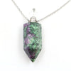 Natural Crystal Hexagonal Perfume Bottle Pendant Necklace  Fluorite Pendant Essential Oil Jar Chain Necklace eprolo