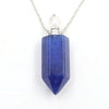 Natural Crystal Hexagonal Perfume Bottle Pendant Necklace  Fluorite Pendant Essential Oil Jar Chain Necklace eprolo