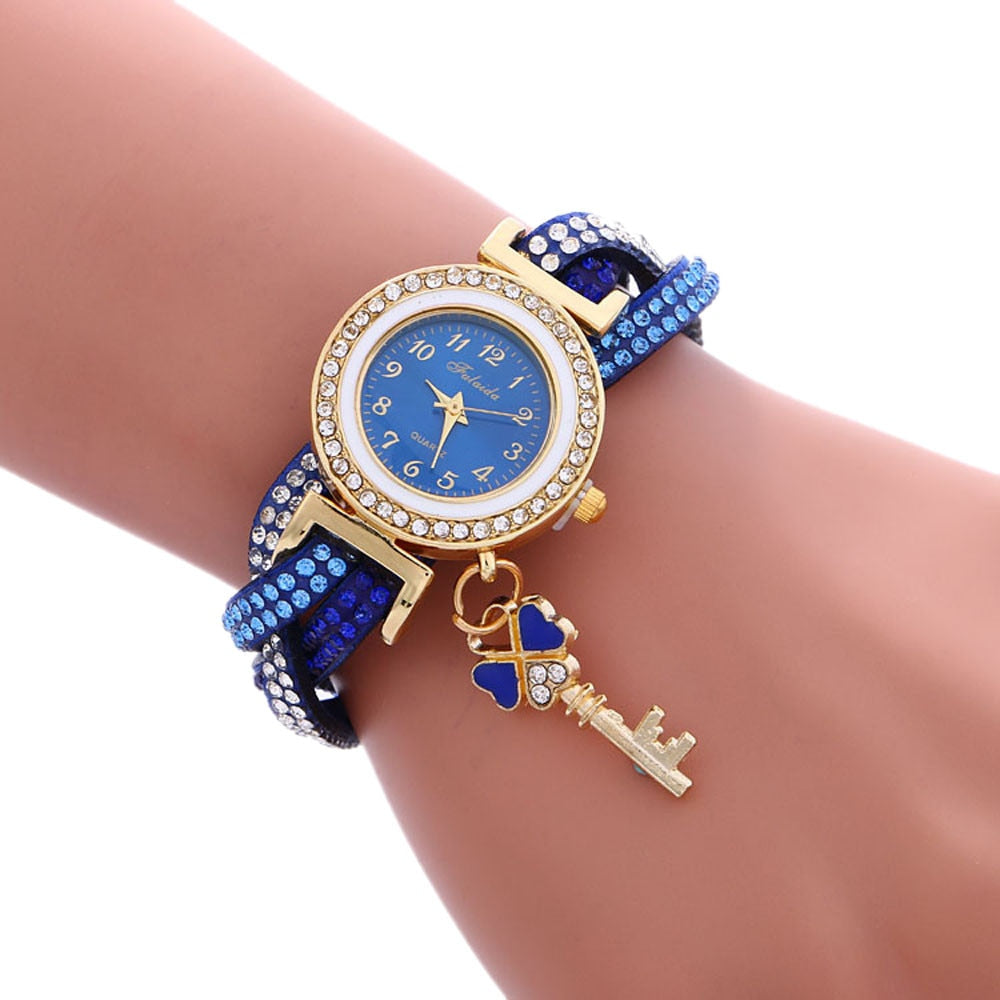 Women Padlock Diamond Bracelet Wrist Watch eprolo