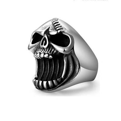 Skull Gothic Skeleton Punk Men's Rings Halloween Gift eprolo