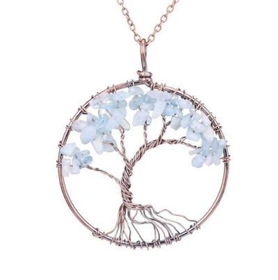 Crystal Natural Stone Tree Necklace eprolo